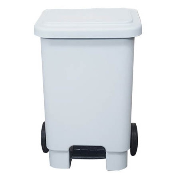 LIXEIRA RETANGULAR COM PEDAL COM RODA 100 LT 